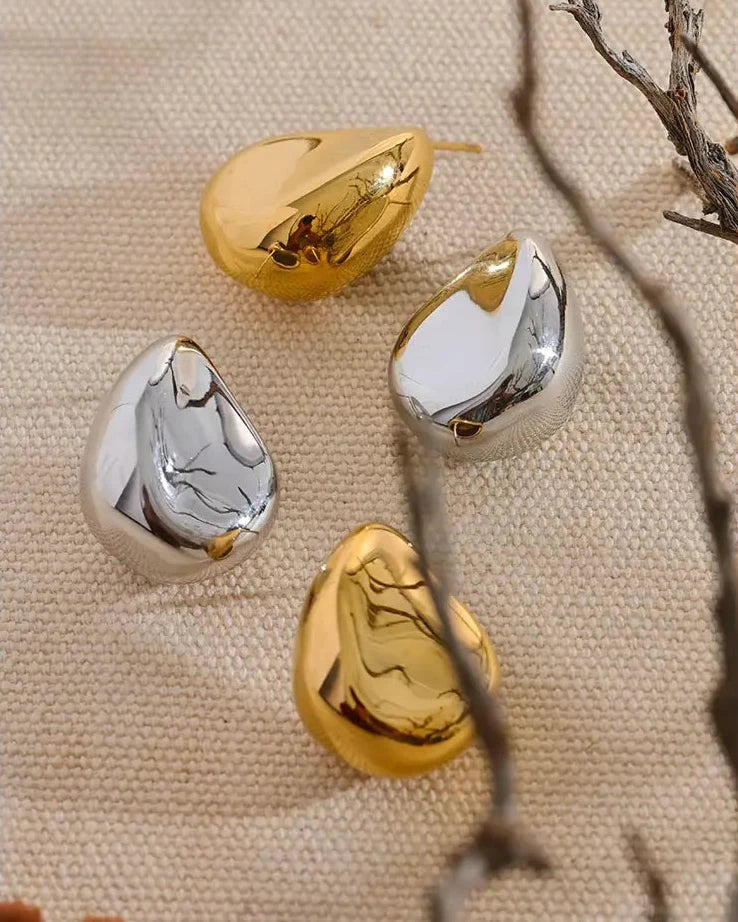 Brinco Gota Dourada Banhado em Ouro 18k