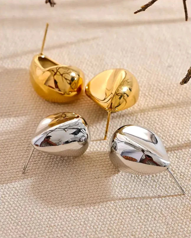 Brinco Gota Dourada Banhado em Ouro 18k