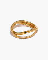 Anel Entrelaçado Minimalista Banhado em Ouro 18k