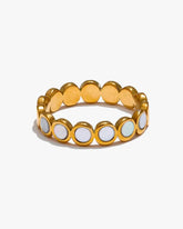 Anel Concha Natural Banhado em Ouro 18k