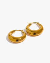 Brinco de Argola Domo Banhado em Ouro 18k