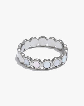 Anel Concha Natural Banhado em Ouro 18k