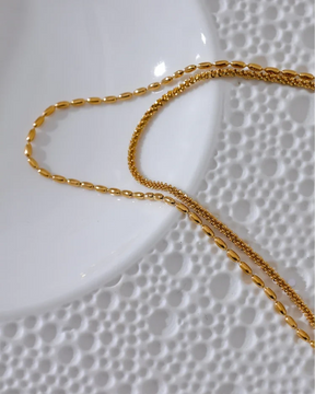 Colar Dupla Camada Goldeness Banhado em Ouro 18k